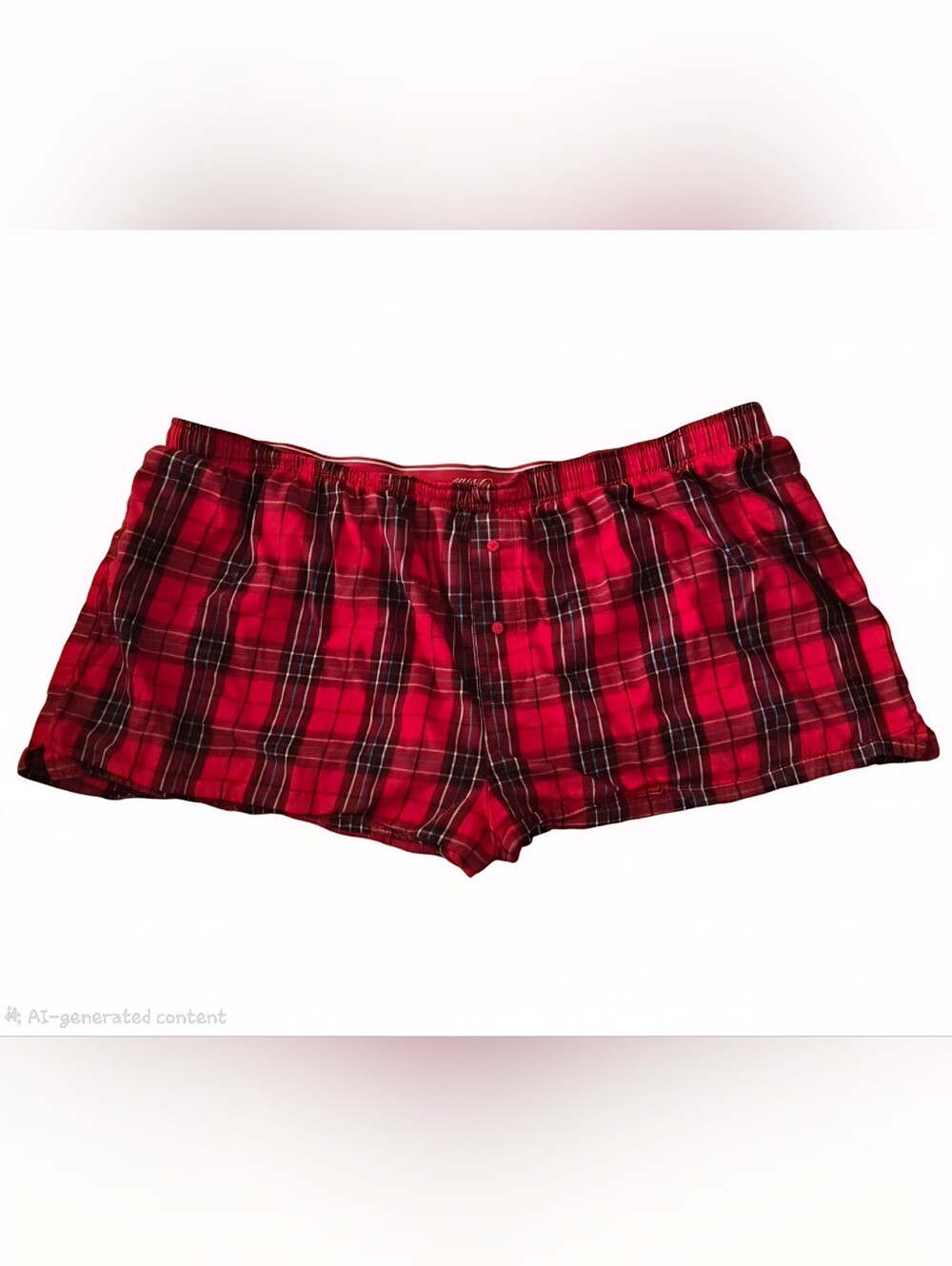 PINK Victoria's Secret Red Plaid Sleep Shorts